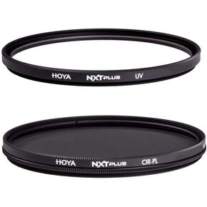 Hoya NXT Plus 67mm 10-Layer HMC Multi-Coated UV Lens Filter, Low-Profile Aluminum Frame NXT Plus 67mm 10-Layer HMC Multi-Coated Circular Polarizer Lens Filter
