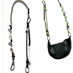 Purse Straps Replacement Crossbody, Paracord Woven Purse Bag Strap Adjustable Heavy Duty Shoulder Strap for Bags Camera Cell Phone Water Bottle Canvas Rope Braided Bag Straps for Longchamp Handbag