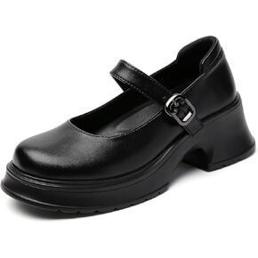 Mary Janes for Women Chunky Mary Jane Platform Shoes Heels Pumps Dress Shoes Comfortable Casual Shoes Office Work Shoes