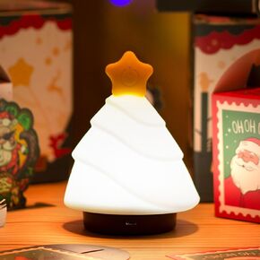 L LOHAS LED Cute Small Christmas Tree Night Lights, Cute Stuff for Christmas Decorations, 3 Mode Dimmable Nursery Night Light, Kawaii 7 Colors Desk Lamp, Christmas Gifts for Kids, Teens, Girls