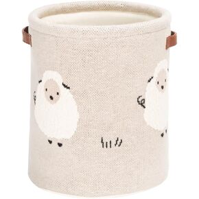 SAFAVIEH Baby Collection Kibbles Sheep Grey Cotton Nursery Storage Basket with Handles (Fully Assembled)