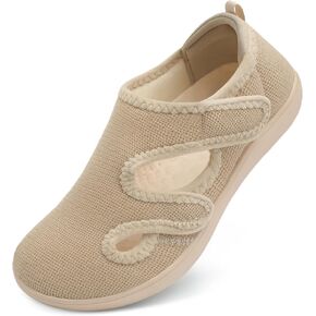 Scurtain Womens Slippers Wide Diabetic Shoes Comfy Neuropathy Bunion Recovery Shoes Casual Walking Shoes Indoor Outdoor Slippers