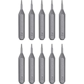 HARFINGTON 10pcs P2 Pentagon Screwdriver Bit 5/32" Hex Shank 28mm/1.1" Length Magnetic 5 Point Head Hex Bits S2 Steel Screw Driver Bit for Impact Electric Screw Driver Power Tools