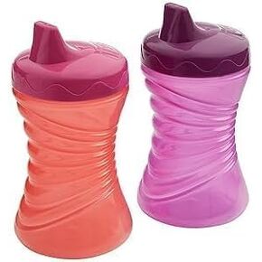 Gerber Graduates 10 Ounce Fun Grips Hard Spout Sippy Cup, 4 Count, Assorted colors