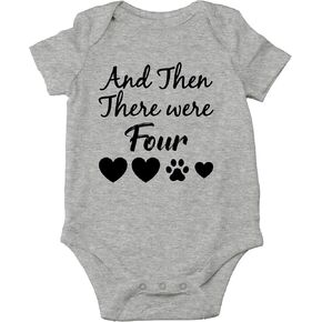 CBTwear And Then There Were Four - Baby Clothes - Funny Newborn Bodysuit Outfits for Boys and Girls