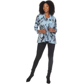 SEA & ANCHOR Women's Stretchy Wrinkle Resistant 3/4 Sleeve Cardigan Jacket Missy Plus Size 9034