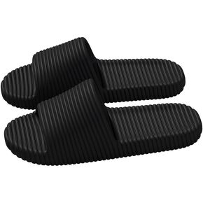 Slippers for Men & Women - Comfortable Lightweight Anti-Slip Indoor Bathroom, Spa, Beach Footwear - Multiple Colors & Sizes for Wide Feet