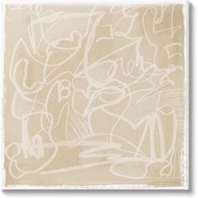 Stupell Industries Contemporary Beige Scribbles Canvas Wall Art by Leah Straatsma