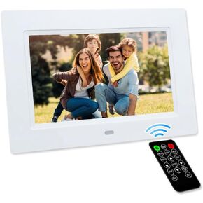 TMC 7 Inch Digital Picture Frame,Full HD IPS Display 180° View Angle Digital Photo Frame with Photo,Music,Video Player,Calendar,Clock,Remote Control Function