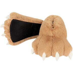 QinRuan Monster Paw Slippers, Fuzzy Animal Claw Comfortable Warm Plush Bear Paw Shoes