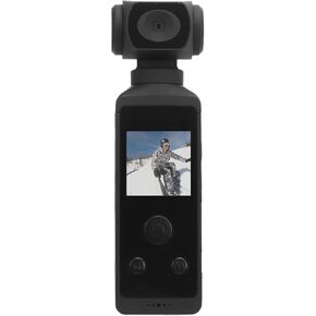 Pocket Camera, 4K HD Action Cam, 270° Rotatable Anti Shaking, 30m 98ft Underwater Camera with Mic, Portable Video Camera for Outdoor Riding Diving