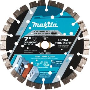 Makita E-23282 7" Thin Kerf Diamond Blade, Segmented, General Purpose