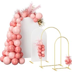 Party Arch Backdrop Stand and Cover Set - 7.2ft & 6ft - Backdrop Arch Stand for Wedding or Baby Shower Arch - Party Backdrop Arch Stand with Cover - Perfect for Event Planners