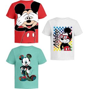 Disney Mickey Mouse Shirt for Kids (Boys Clothes) Fantasia Tshirt 7 Toddler Rd/Wh/T SS