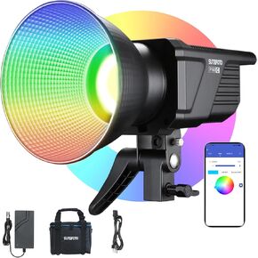 Photography Lighting,Sutefoto P160C 165w RGB Led Video Light, 2800K-10000K HSI 360°Full Color Studio Lights for Video Recording with APP Control Reflector