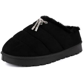 Juicy Couture Women's Faux Fur Mule Slippers – Cozy, Lightweight Slip-On for Indoor and Outdoor Comfort