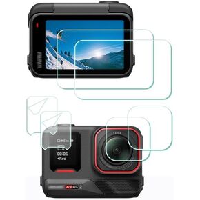 Screen Protector for Insta360 Ace Pro 2 LCD+Lens Camera [6 Pcs] insta 360 Ace Pro 2 Tempered Glass 0.3mm 9H Hardness Anti-Scrach Anti-Bubble