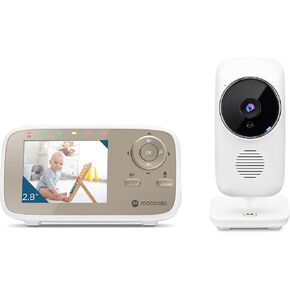 Motorola VM483 - HD 1080p 2.4ghz Wireless 1000ft Range Baby Monitor W/ 2.8" Color Screen & 2-Way Audio - Indoor & Outdoor Usage, Remote Pan-Tilt-Zoom, Room Temp, & Infrared Night Vision