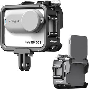 Frame Cage for Insta360 GO 3,Metal Protective Housing Camera Case Frame Shell for Insta360 GO 3,Cold Shoe Mount Expansion Accessories