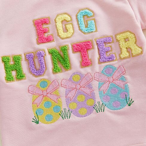 Baby Girl Boy Easter Outfit Toddler Easter Eggs Hunt Crewneck Short Sleeve Shirt Kids Pants Spring Summer Clothes in Saudi Arabia