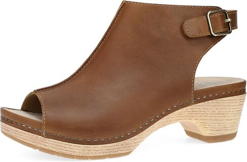Dansko Lizzy Peep-Toe Booties for Women - Linings from Recycled Materials and Leather for Breathability- Lightweight Rubber Outsole for Long-Lasting Wear in Saudi Arabia