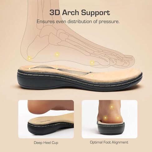 DREAM PAIRS Women's Arch Support Sandals Comfortable Open Toe Dress Flats Walking Sandals For Summer in Kuwait