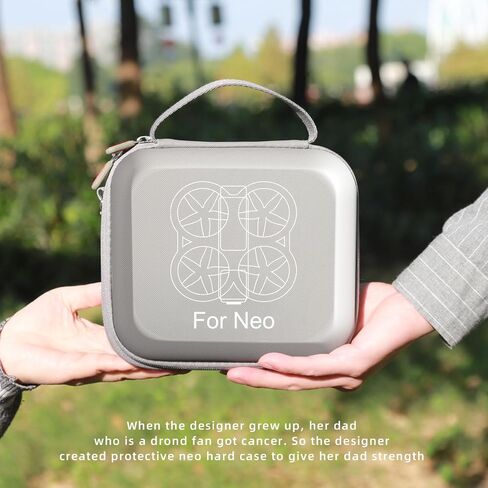 Father&I Neo Drone Combo Bag Hard Neo (Carry-ing) Case Travel for Dji Neo:Ultra-Compact Protective Two Way Zipper Neo Drone Carry Cases Bags for Dji Neo: WP Protection,Grey (Case Only) in Saudi Arabia