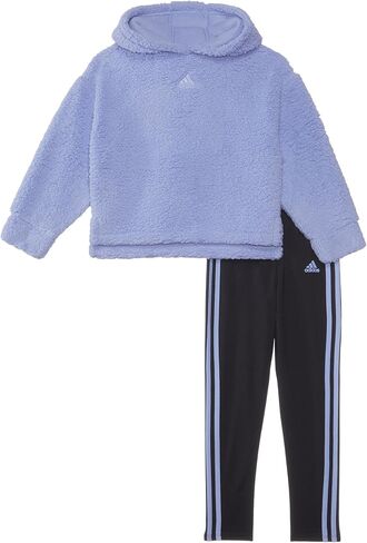 adidas baby-girls Long Sleeves Hooded Sherpa Legging Set (Toddler/Little Kid) in Saudi Arabia