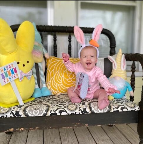 FIOMVA Baby Boy Girl Easter Outfit Infant Bunny Bubble Romper Oversized Sweatshirt Newborn Bodysuit Top Spring Clothes in Saudi Arabia