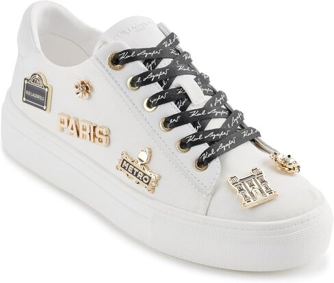KARL LAGERFELD Women's Cushioned Insole Everyday Cate Rue Pins-Lace Up Sneaker in Saudi Arabia