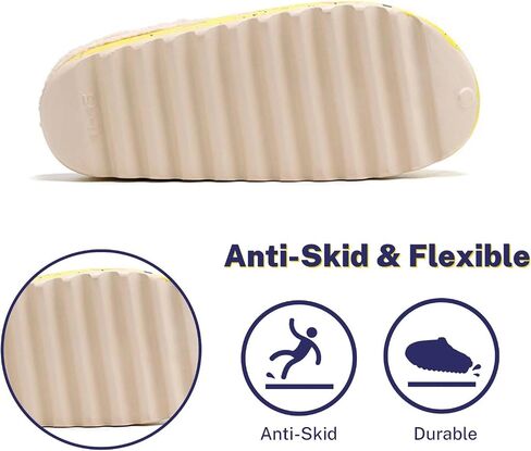 Mukinrch Slippers for Women Men House Slippers, Furry Slides House Shoes EVA Waterproof Soft Plush Bedroom Clogs Indoor Outdoor Slippers in Saudi Arabia