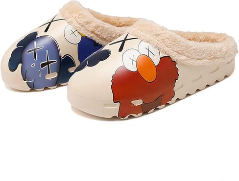 Mukinrch slippers for Women Men Slippers House Slippers و Furry Slides House Shoes Eva مقاوم للماء لينة من غرفة نوم أفخم ناعمة in Kuwait