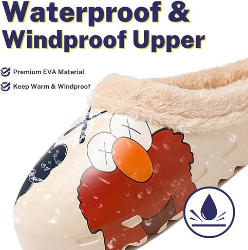 Mukinrch slippers for Women Men Slippers House Slippers و Furry Slides House Shoes Eva مقاوم للماء لينة من غرفة نوم أفخم ناعمة in Kuwait