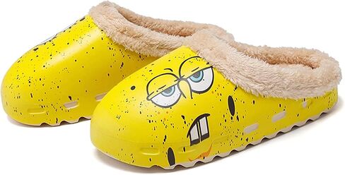Mukinrch Slippers for Women Men House Slippers, Furry Slides House Shoes EVA Waterproof Soft Plush Bedroom Clogs Indoor Outdoor Slippers in Saudi Arabia