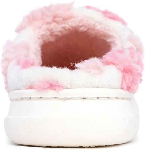 Sugar Women's Fuzzy Slippers – Cozy Indoor Flat Slides for Ladies with Smile Face or Floral Design in Kuwait