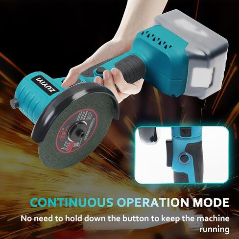 طاحونة الزاوية اللاسلكية لبطارية Makita 18V ، أداة طاحونة الطاقة 16000 دورة في الدقيقة ، طاحونة كهربائية مع عجلة قطع 4 بوصات لقطع الخشب المعدني ، الشحنة ، التلميع (أداة فقط) in Kuwait