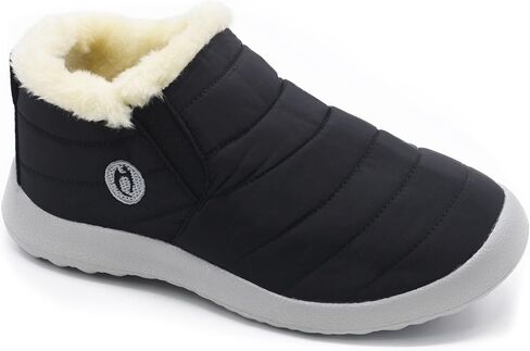Winter Boots for Women Lightweight Comfortable Plush Waterproof Stylish Solid Color Ladies Ankle Shoes in Saudi Arabia