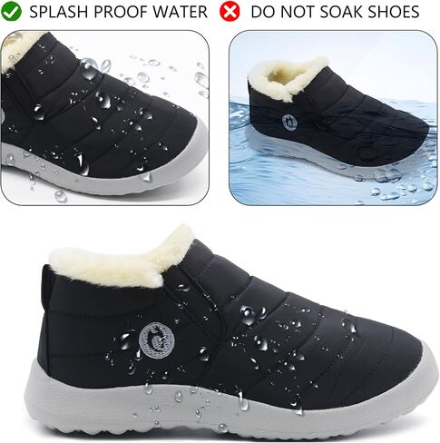 Winter Boots for Women Lightweight Comfortable Plush Waterproof Stylish Solid Color Ladies Ankle Shoes in Saudi Arabia