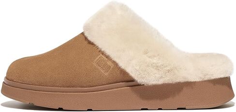 FitFlop Women's Gen-ff Shearling-Collar Suede Slippers in Saudi Arabia