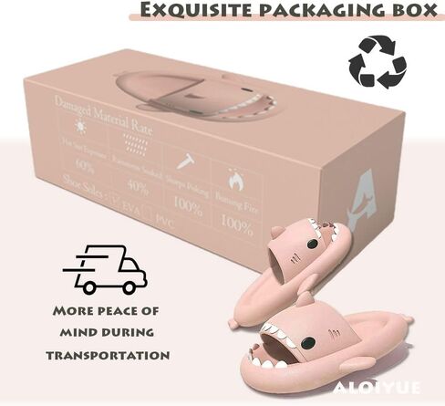 SHARK SLIDES SINGERANCE UPGRAND SUMMER CARTON CARON CARON SHARK SLIPPERS للنساء رجال غير قابلة للانزلاق مفتوحًا في صندل خفيف الوزن وحيد غير رسمي للجنسين in Saudi Arabia
