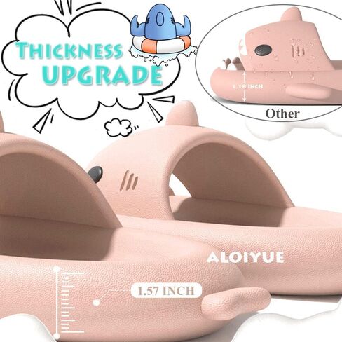 SHARK SLIDES SINGERANCE UPGRAND SUMMER CARTON CARON CARON SHARK SLIPPERS للنساء رجال غير قابلة للانزلاق مفتوحًا في صندل خفيف الوزن وحيد غير رسمي للجنسين in Saudi Arabia