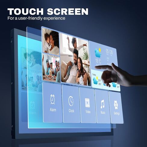 Frameo 16 Inch FHD Large Digital Picture Frame WiFi with Bluetooth Speaker, 64GB Extra Large Electronic Photo Frame Touchscreen, Instantly Share Photos/Videos via App & Email Gift for Mom Christmas in Saudi Arabia