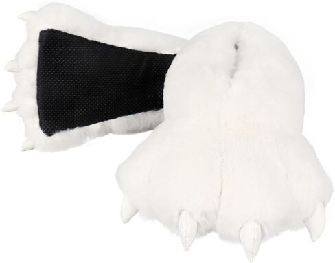 QinRuan Monster Paw Slippers, Fuzzy Animal Claw Comfortable Warm Plush Bear Paw Shoes in Saudi Arabia