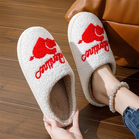 Slippers Women Fuzzy Valentines House Rose Heart Bedroom Platform Fleece Slipper Indoor Couple Warm Cozy Winter Home Non Slip Wool Lined Shoes in Kuwait