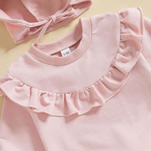 My First Easter Baby Girl Outfit Long Sleeve Romper Pompom Onesie Newborn Girl Outfits Clothes with Bunny Hat in Saudi Arabia