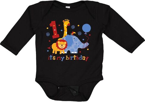 inktastic Safari 1st Birthday Long Sleeve Creeper in Kuwait