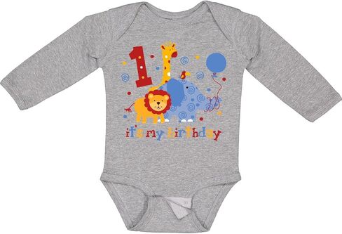inktastic Safari 1st Birthday Long Sleeve Creeper in Kuwait