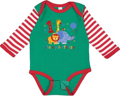inktastic Safari 1st Birthday Long Sleeve Creeper in Kuwait