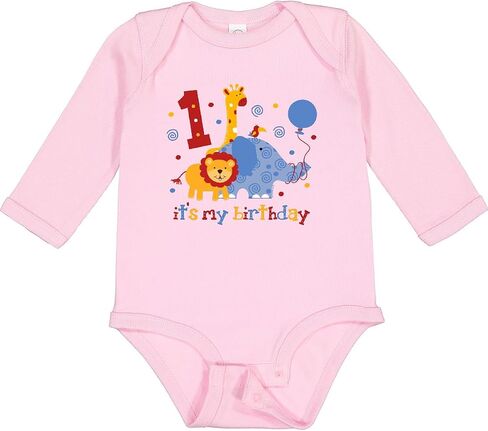 inktastic Safari 1st Birthday Long Sleeve Creeper in Kuwait