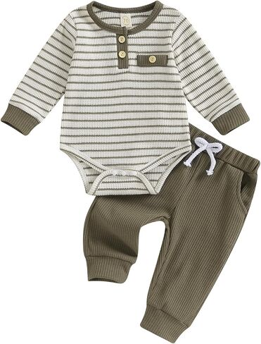 Baby Boy Outfits Newborn Boy Clothes Knitted Long Sleeve Romper Bodysuit Cute Infant Pants Set Fall Winter Clothing in Saudi Arabia